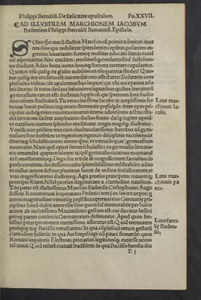 De optimo statu, Et de felicitate.