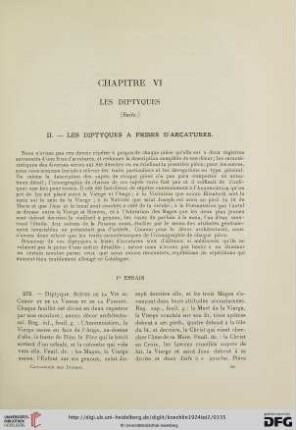 Chapitre VI: Les diptyques a frises d’arcatures