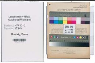 Entnazifizierung Erwin Roehrig , geb. 10.07.1900 (Baecker)