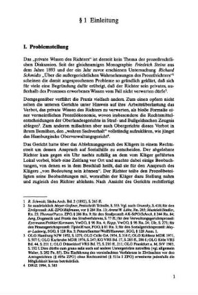 I. Problemstellung