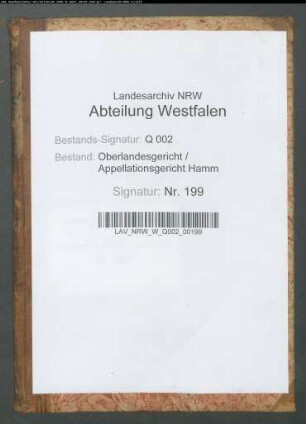 Register über Interdictionen, Entmündigungen und Anordnungen eines gerichtlichen Beistandes