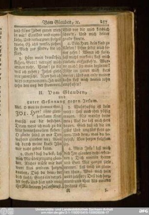 II. Vom Glauben, und guter Gesinnung gegen Jesum.