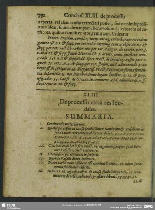 XLIII De processu circà res feudales