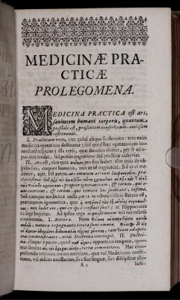 Medicinae Practicae Prolegomena