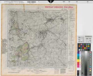 Katasteramt Lüdenscheid  Kreis Altena, Meßtischblatt Altena 4712, Farbige Einzeichnung mit Namensliste