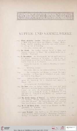 Kupfer und Sammelwerke