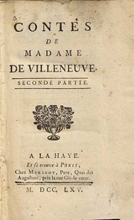 Contes De Madame De Villeneuve, 2