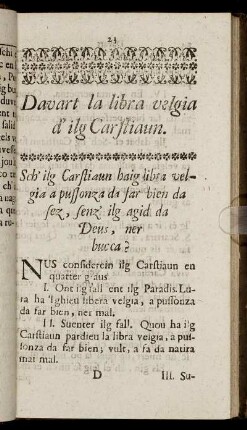 Davart la libra velgia d' ilg Carstiaun.