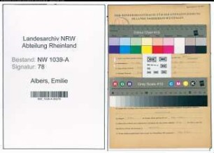 Entnazifizierung Emilie Albers , geb. 14.12.1896 ()