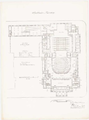 Stadttheater (auch: Opernhaus), Nürnberg: Grundriss Parkett 1:200
