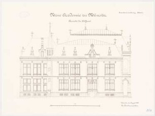 Universität Münster Neue Akademie: Aufriss Südansicht 1:100