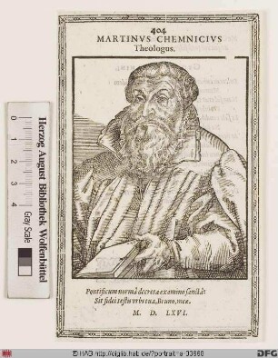 Bildnis Martin Chemnitz (eig. Kemnitz, lat. Chemnitius) d. Ä.