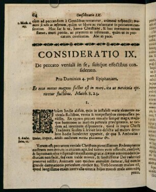 64-72, COMSIDERATIO IX. De peccato veniali in se, suisque effectibus considerato.