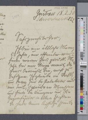 Brief an Unbekannt