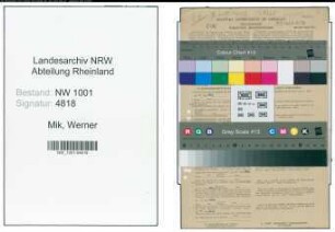 Entnazifizierung Werner Mik, geb. 04.01.1915 (Lehrer)