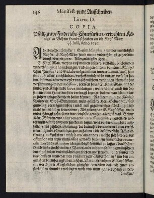 146-160, Littera D. Copia. - Littera F.