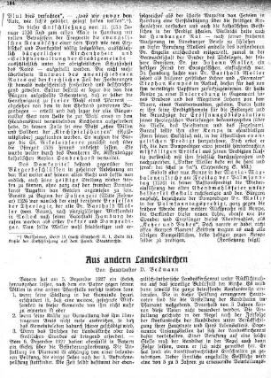 Aus anderen Landeskirchen