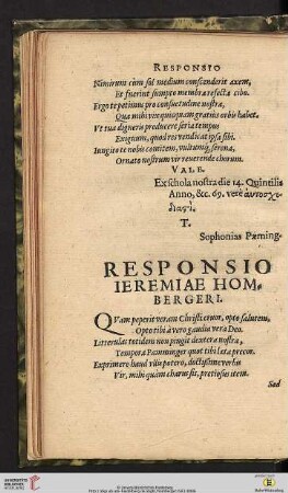 Responsio Ieremiae Hombergeri