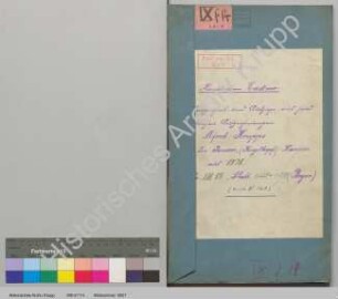 Schreiben von Alfred Krupp betr. Panzerkanone. [Inhaltsverzeichnis, Regest und auszugsweise Abschrift der Archivalie FAH 2 P 12]