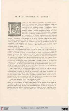 3: Première Exposition de "l'Union"