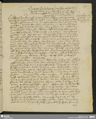 [Aufzeichnungen zur europäischen Geschichte am Ende des 16. und Anfang des 17. Jh.]