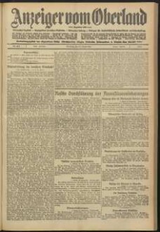 Anzeiger vom Oberland : Tageszeitung für das Oberamt Biberach und die Stadtgemeinde Biberach