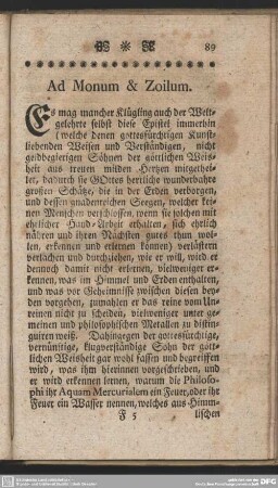 Ad Monum & Zoilum