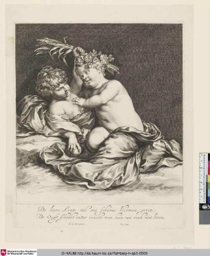 [Two children: spring and autums; Zwei Kinder: Frühling und Herbst]