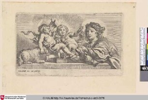 [Maria mit dem Kind und Johannes mit dem Lamm; Virgin and Child, with S. John and the Lamb (on the left)]