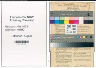 Entnazifizierung August Erlenhoff , geb. 18.06.1902 (Bergmann)