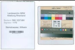 Entnazifizierung Wilhelm Steinstraesser , geb. 03.12.1902 (Rechtsanwalt)