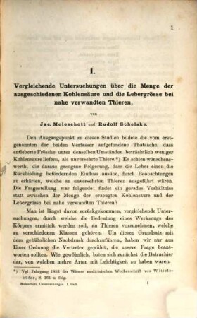 Untersuchungen zur Naturlehre des Menschen und der Thiere. 1. 1857
