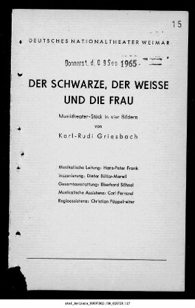 Der Schwarze, der Weisse und die Frau
