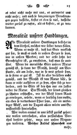 Moralität unserer Handlungen