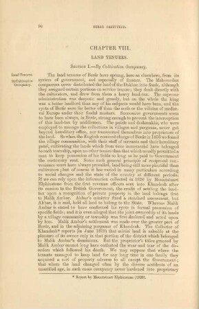 Chapter VIII. Land tenures