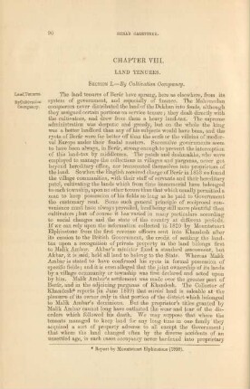 Chapter VIII. Land tenures