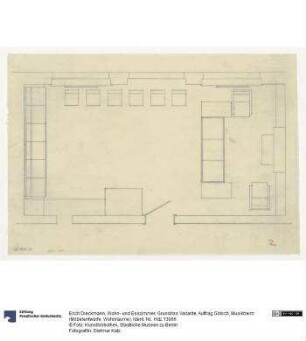 Wohn- und Esszimmer, Grundriss Variante (Auftrag Götsch, Musikheim)