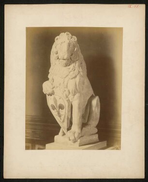 Nationalmuseum Bargello (Museo Nazionale del Bargello), Florenz: Ansicht, Löwenskulptur (Marzocco)