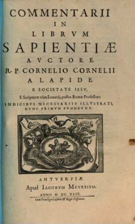 [Commentaria in Vetus et Novum Testamentum], 4,3. Commentarii in librum sapientiae