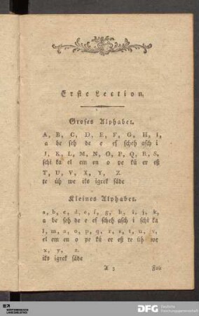 Erste Lection.
