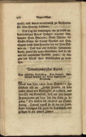 Vierundzwanzigstes Kapitel. Eine glückliche Entdeckung. Eine Hochzeit. Abermaliges Beyspiel von Herrn Egglestons Großmuth.