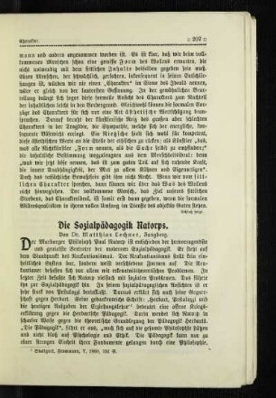 ¬Die¬ Sozialpädagogik Natorps