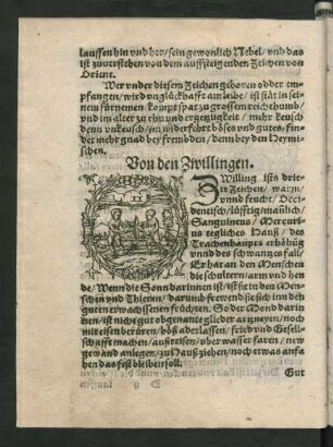 Von dem Zwillingen.