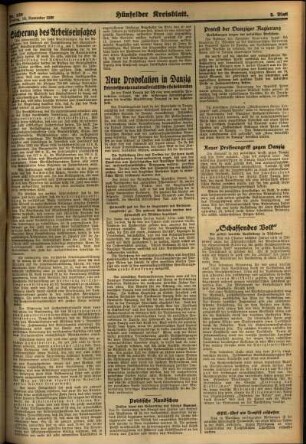 Zweite Ausgabe vom Freitag, den 13. November 1936.
