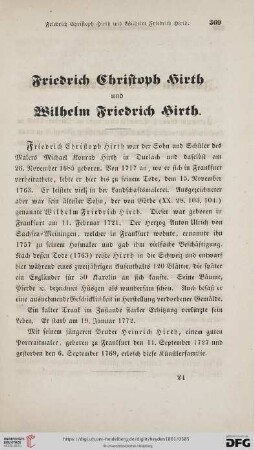 Friedrich Christoph Hirth und Wilhelm Friedrich Hirth