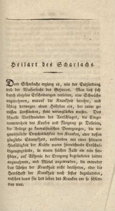Heilart des Scharlachs