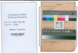 Entnazifizierung Friedrich Nieber , geb. 27.05.1888 (Inspektor)