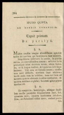 Sectio Quinta De Morbis Chronicis