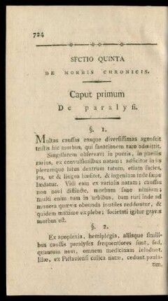 Sectio Quinta De Morbis Chronicis