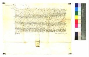 Erzbischof Uriel zu Mainz gibt dem Heinrich von Wellwart das halbe Achtel an Bönnigheim zu Lehen.